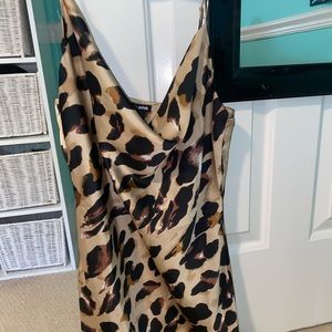 Fashion nova cheetah print slip dress